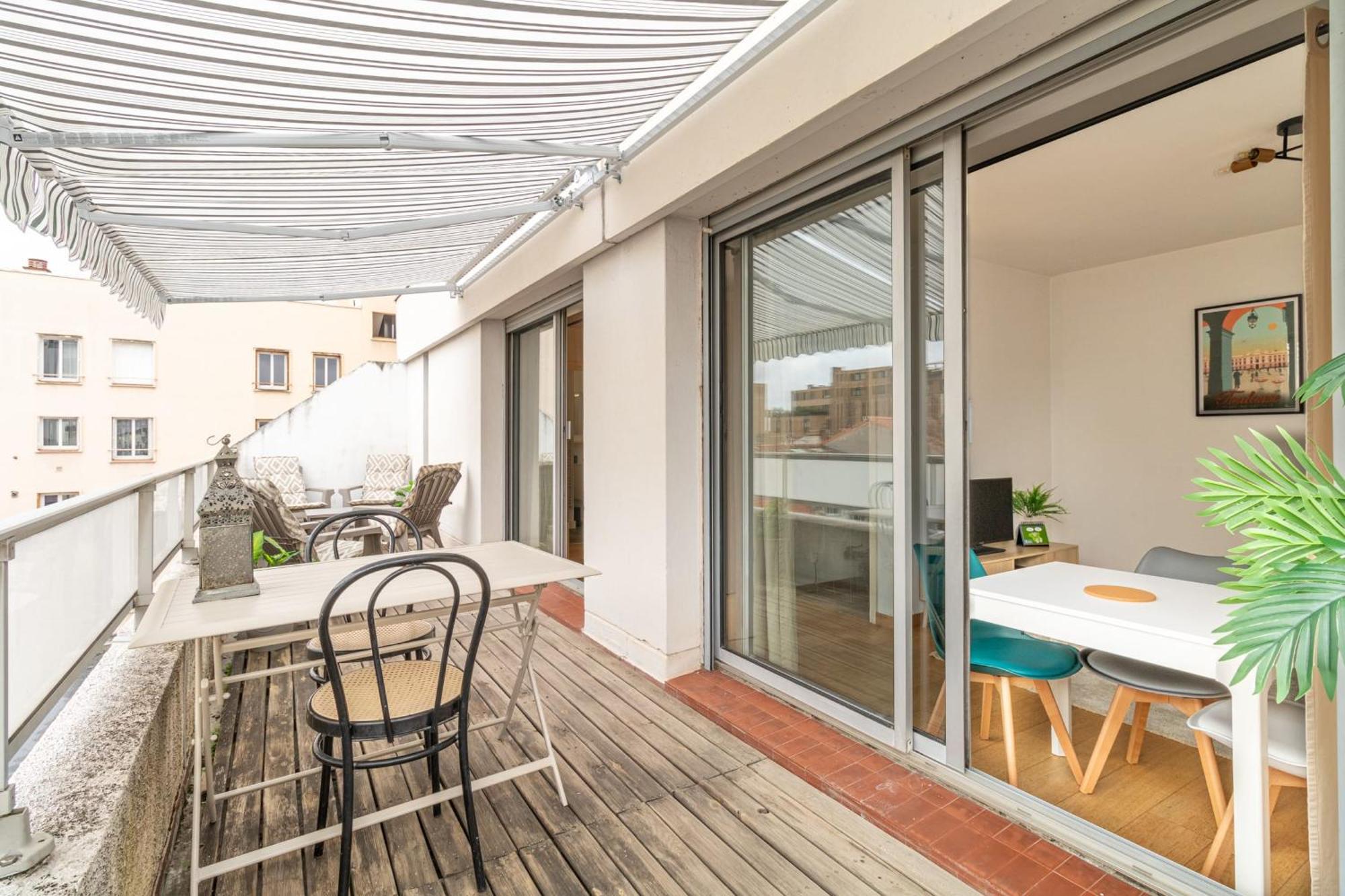 Bright Flat With Terrace - Near Train Station Toulouse